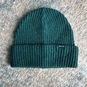 Madewell Chunky Merino Wool Cuffed Beanie. Midnight Green
